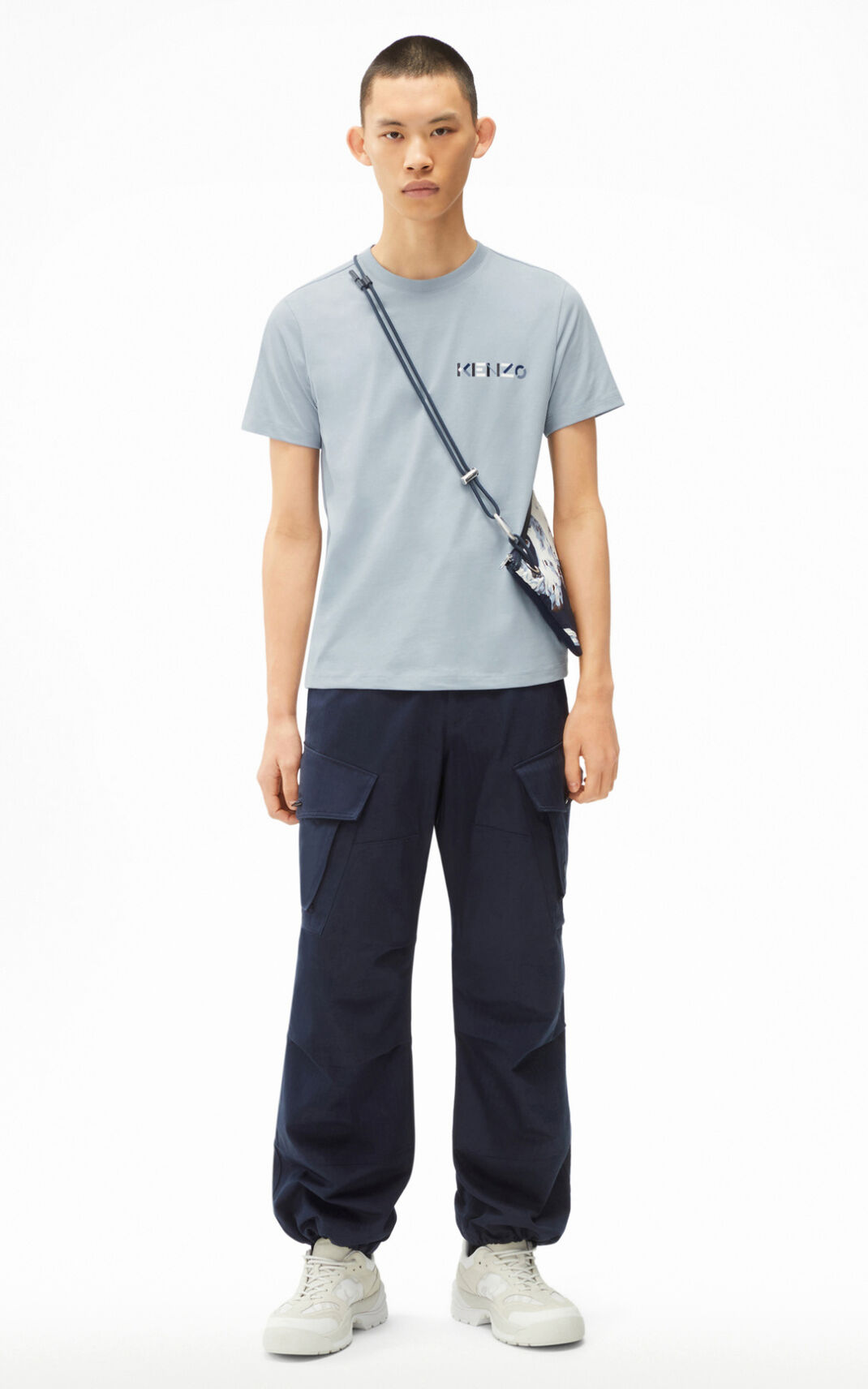Kenzo The Winter Capsule Logo Multicolour T-shirt Heren Grijs | 87604MDQH